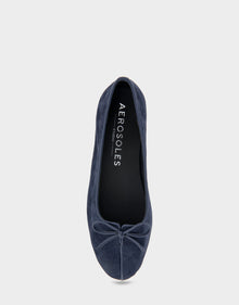 Novia Ballet Flat | Navy Suede