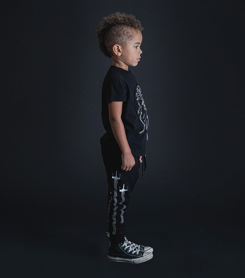 Kid | Embroidered Chewbacca T-Shirt | Black