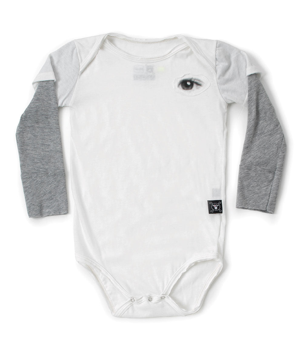Kid | Tiny Eye Patch Onesie | White