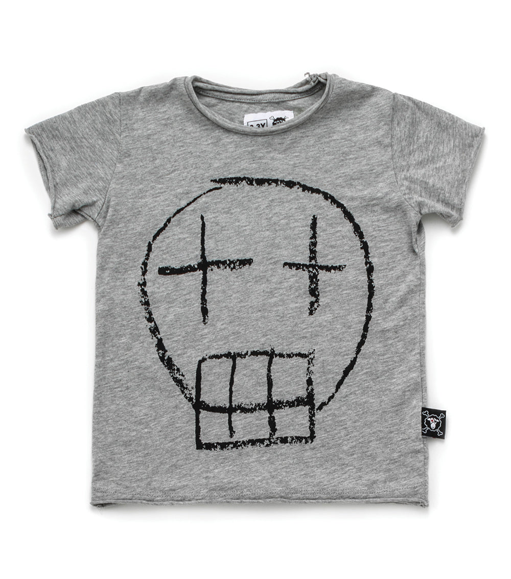 Kid | Sketch Skull T-Shirt | Heather Grey