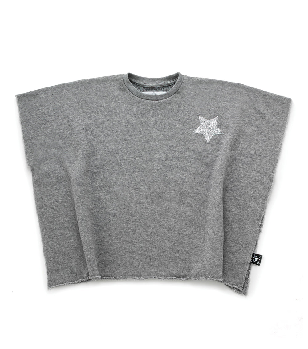 Kid | Silver Star Poncho | Heather Grey