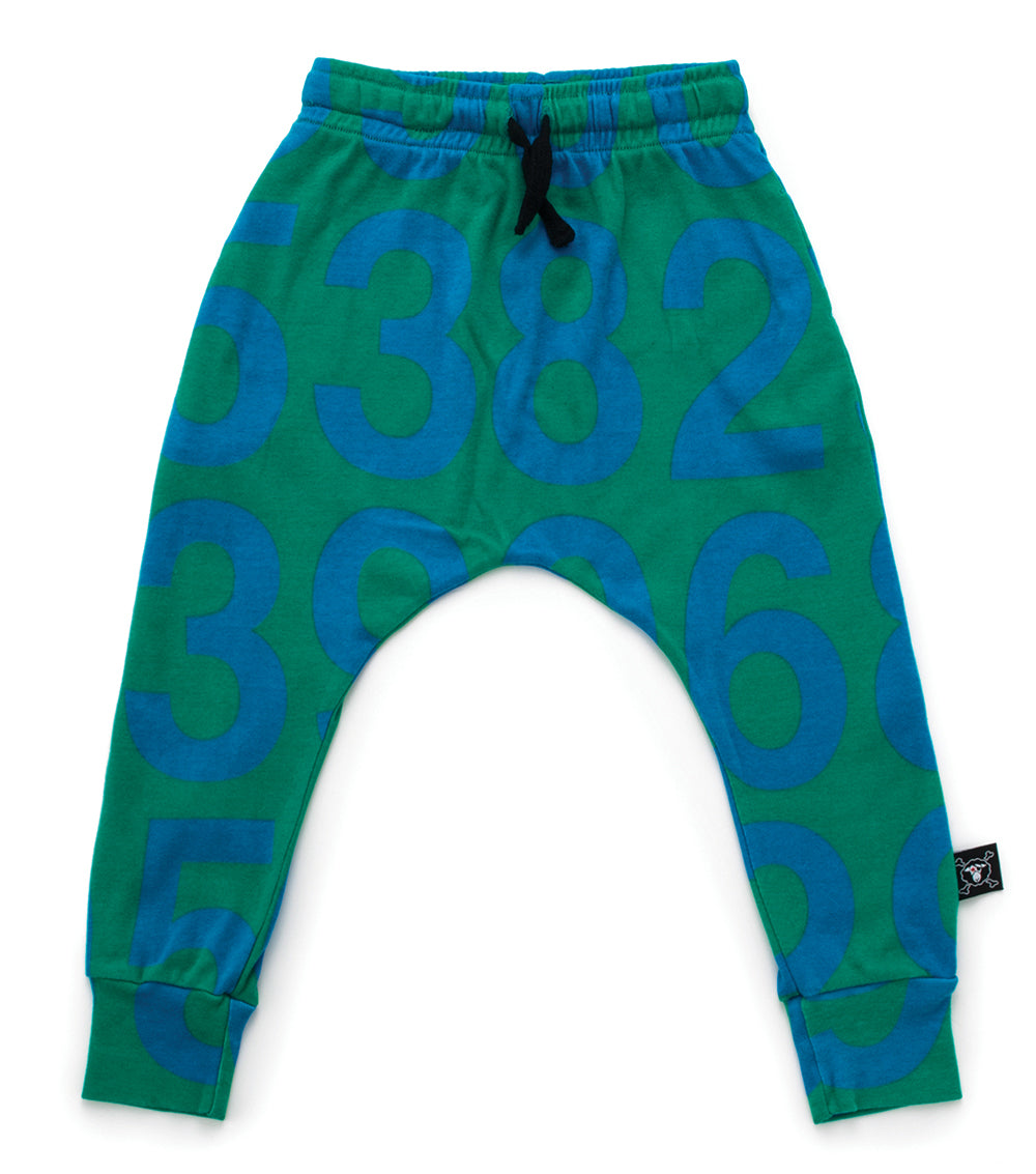 Kid | Light Numbered Baggy Pants | Green