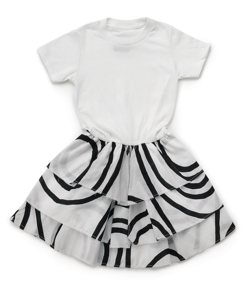 Kid | Layered Circle Dress | White