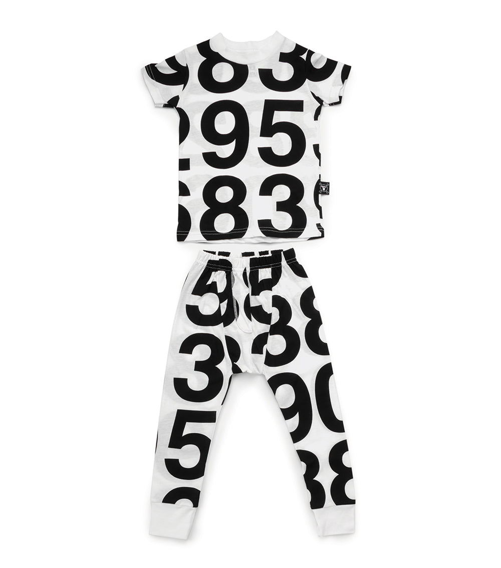 Kid | Numbered Loungewear | White