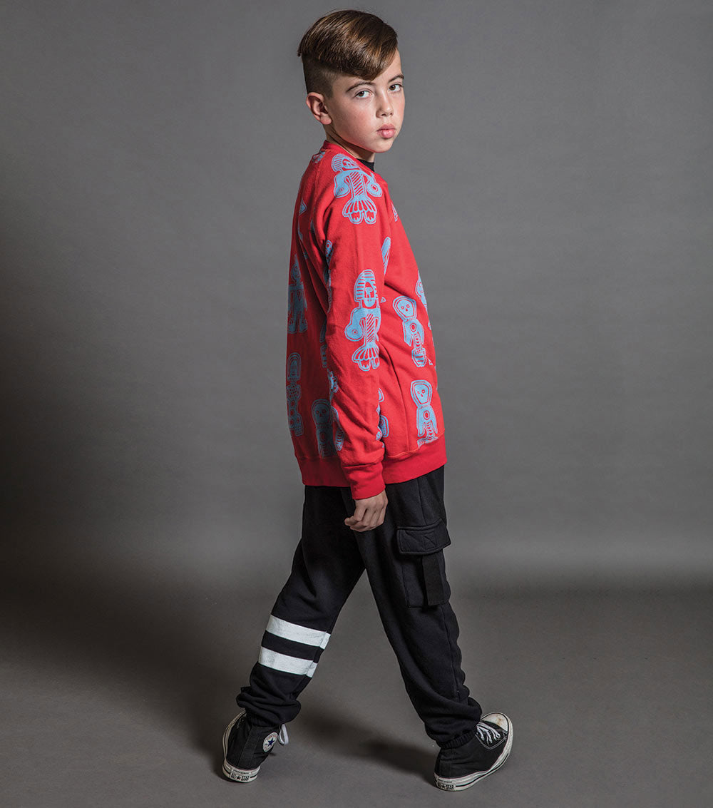 Kid | Tribal Dancers Sweatshirt | Red