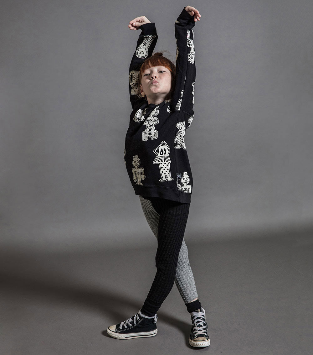 Kid | Tribal Dancers Sweatshirt | Black