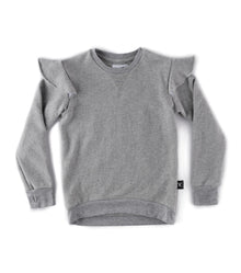 Kid | Embroidered Star Sweatshirt | Heather Grey