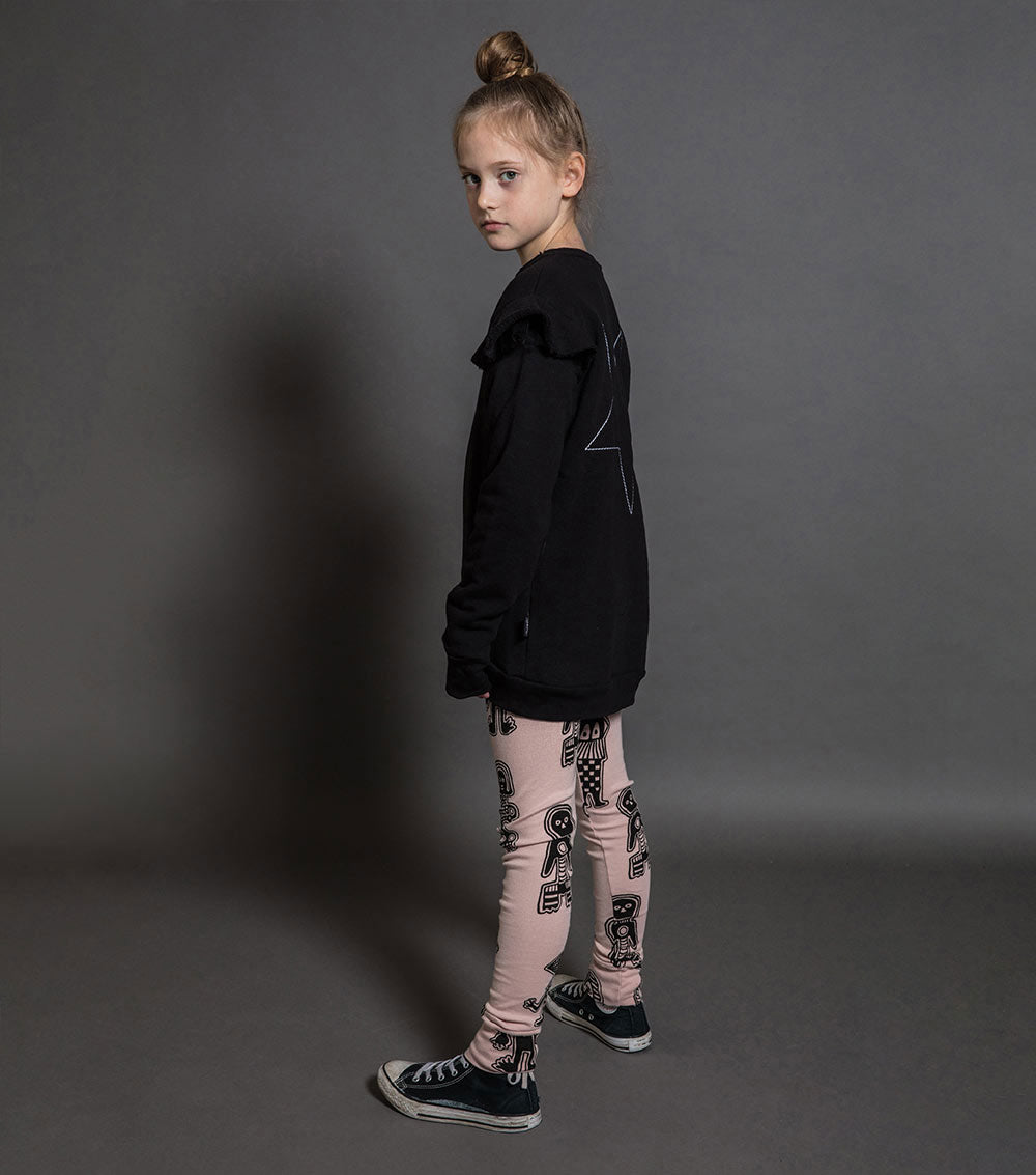 Kid | Embroidered Star Sweatshirt | Black