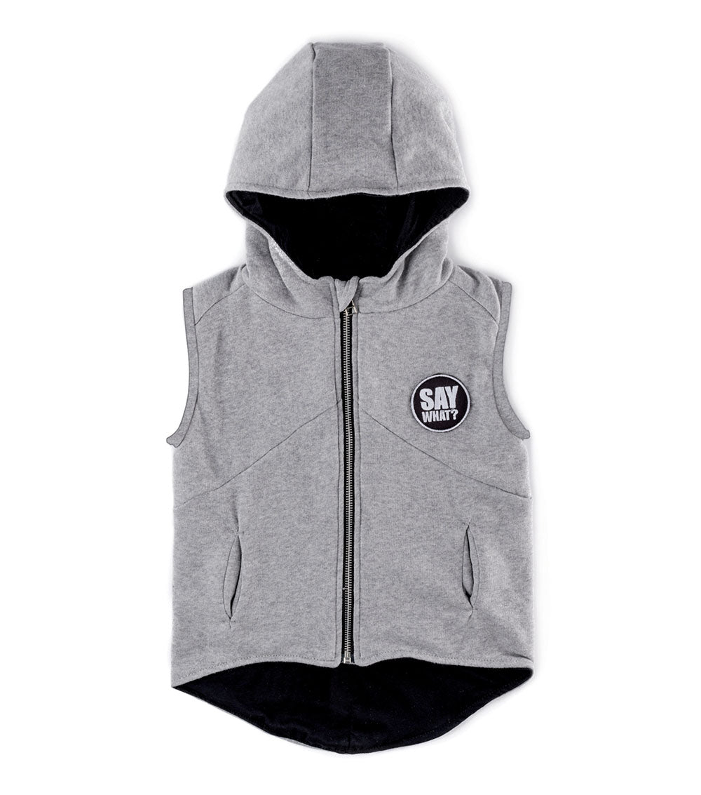 Kid | Hooded Vest | Heather Grey