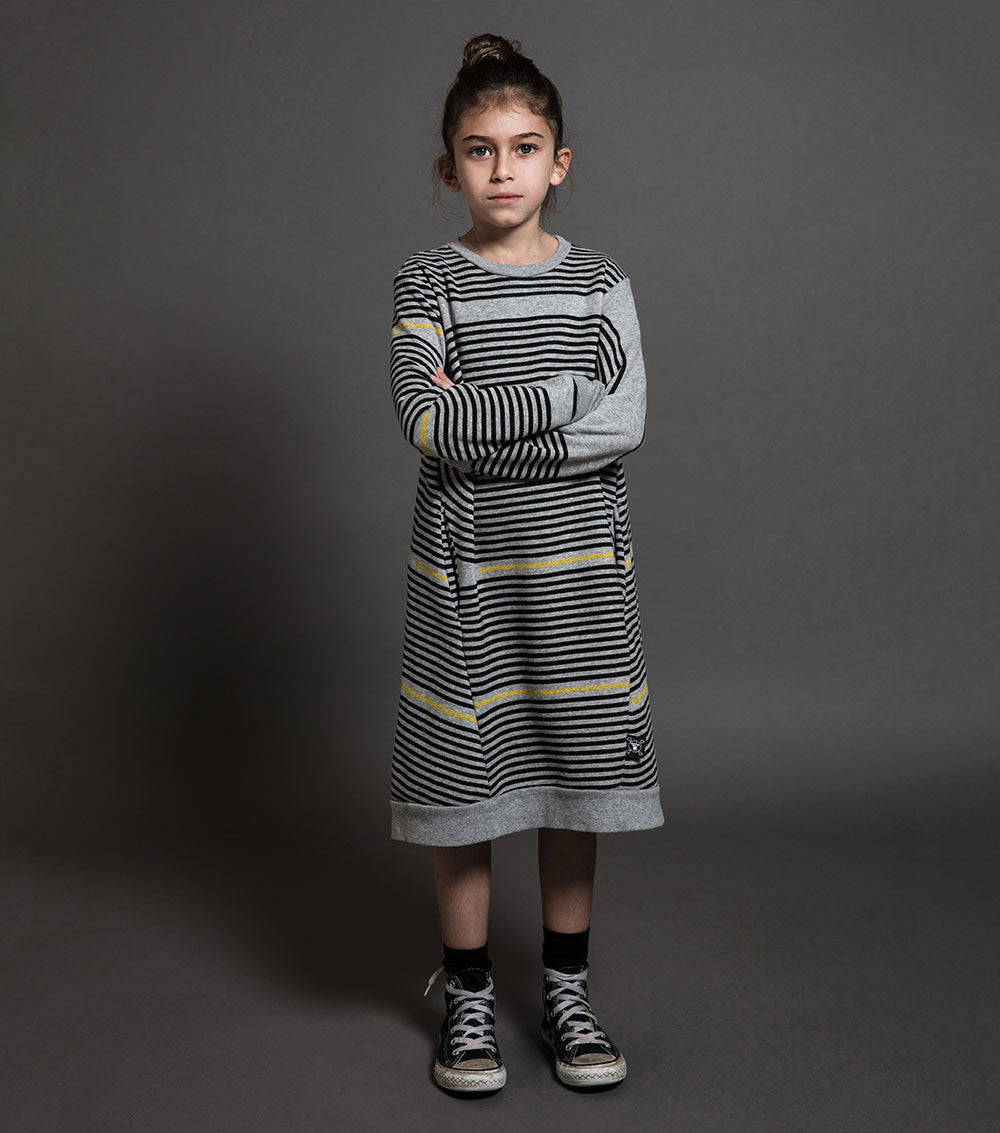 Kid | Spiral A Dress | Heather Grey