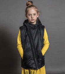 Kid | Hooded Down Vest | Black