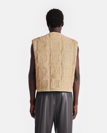 Unisex | Elvio Quilted Tech-Velvet Gilet | Iridescent Khaki