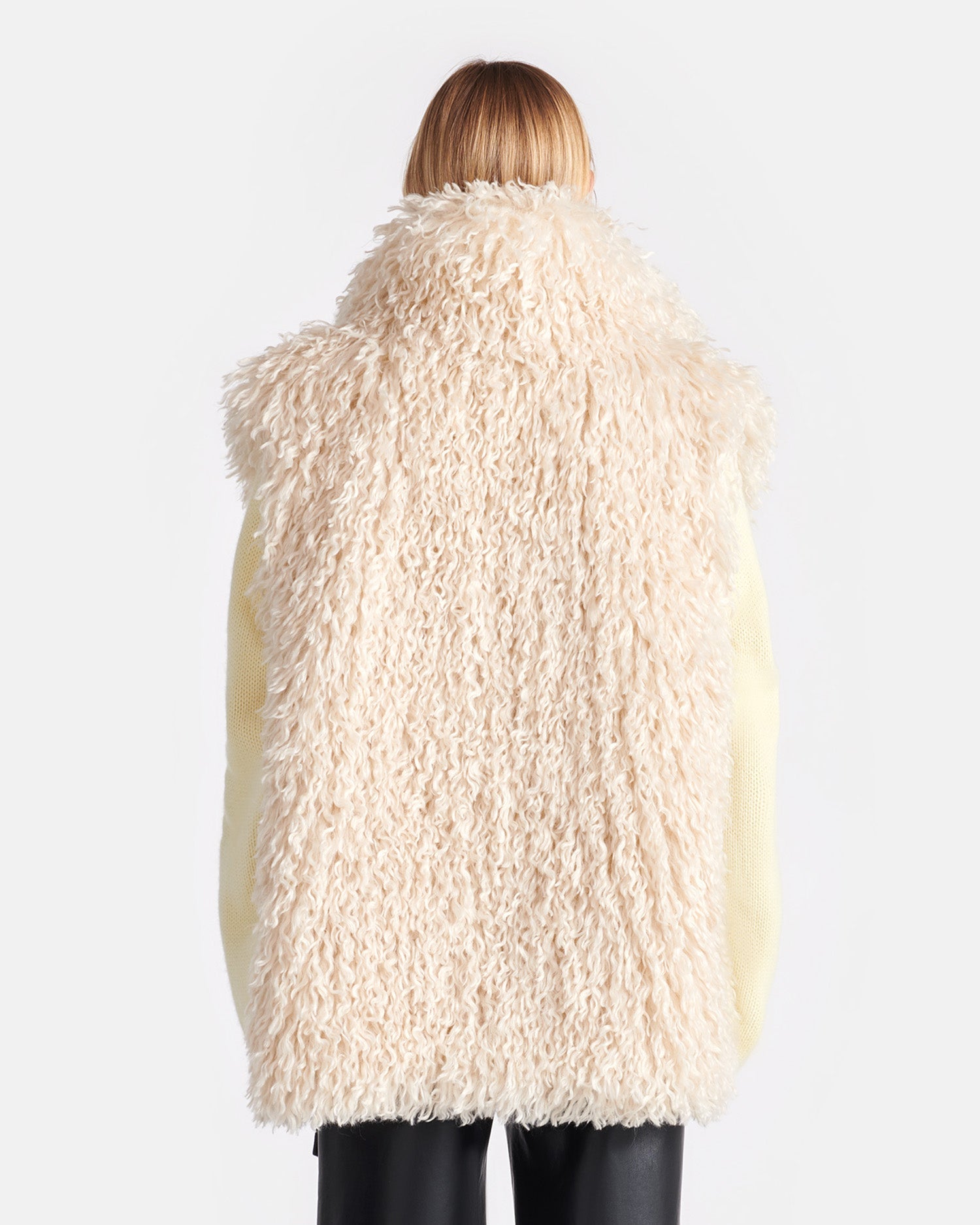 Unisex | Ried Faux Racka Fur Vest | Creme