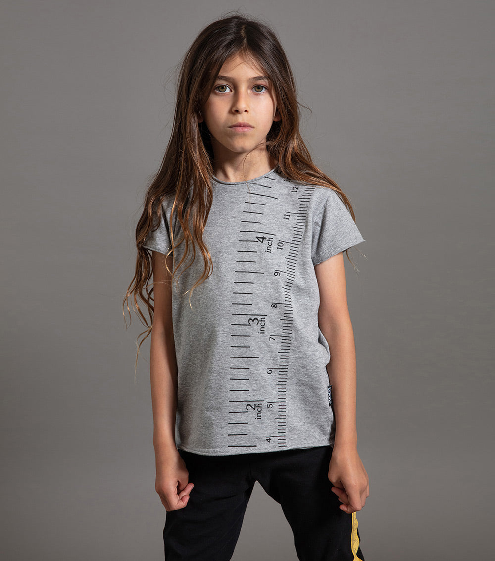 Kid | Measuring Band T-Shirt | Heather Grey