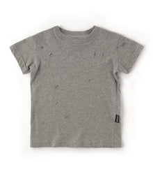 Kid | Hand Torn Deconstructed T-Shirt | Heather Grey