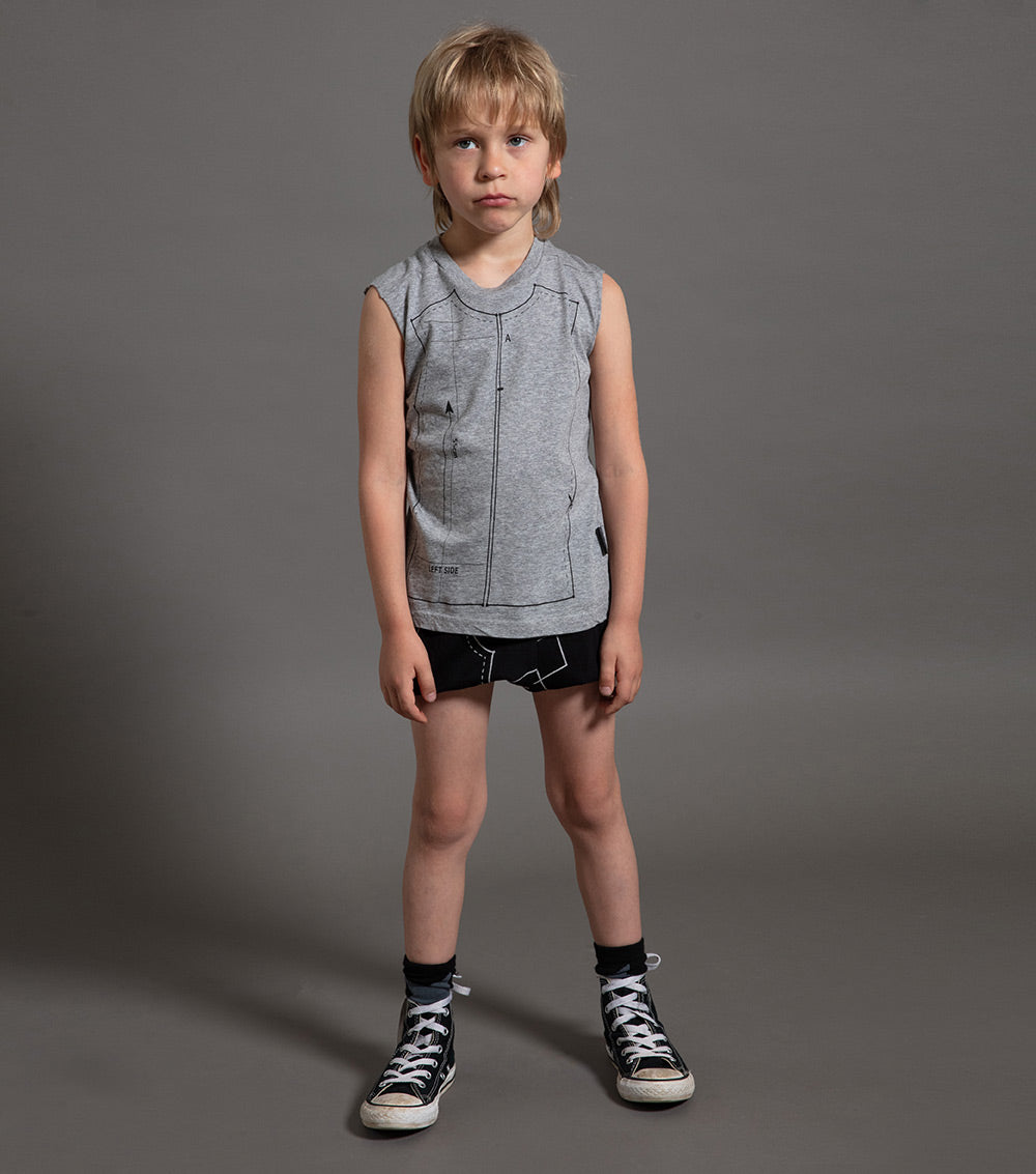 Kid | Sewing Pattern Yoga Shorts | Black
