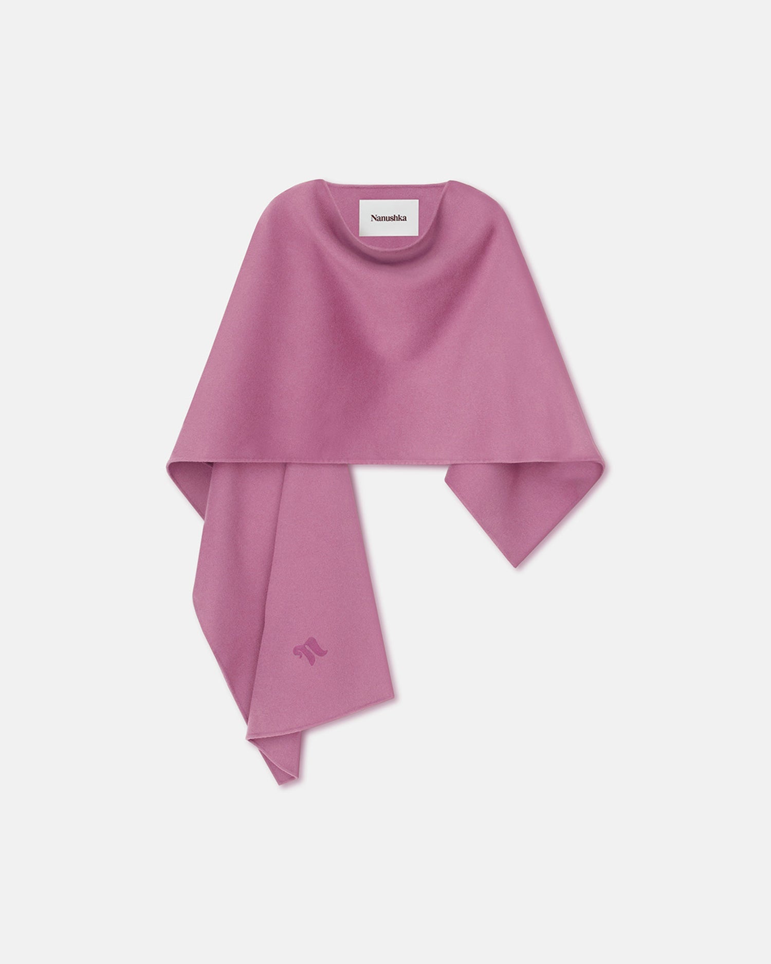 Unisex | Kamin Wool And Silk-Blend Shawl | Pink