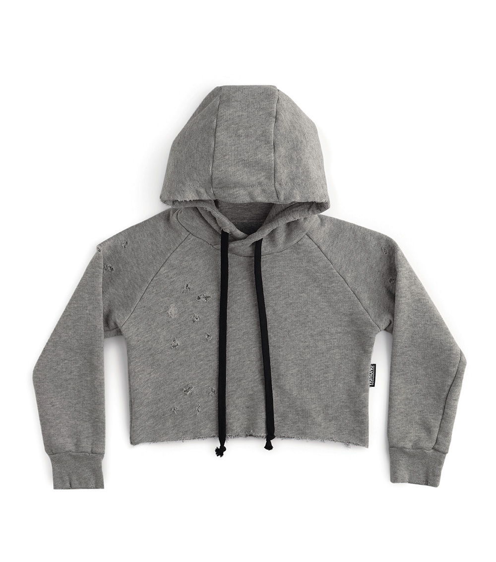 Kid | Distressed Hoodie | Heather Grey