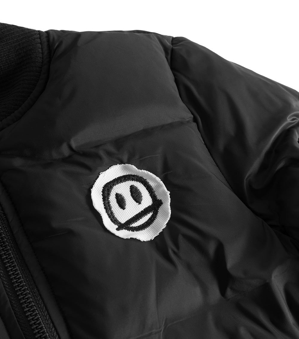 Kid | Sprayed No! Down Bomber Jacket | Black