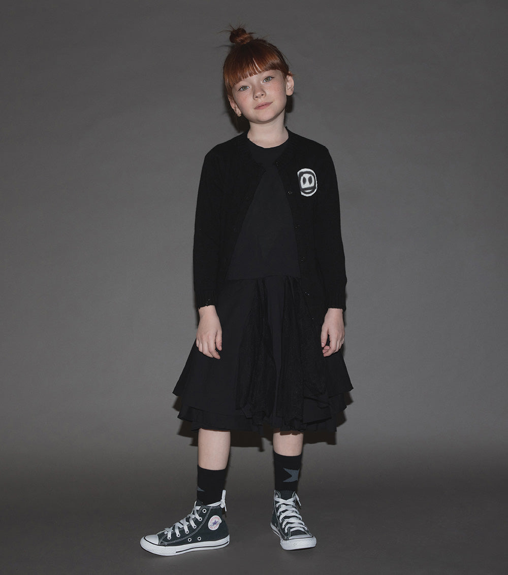 Kid | Falling Star Layered Dress | Black