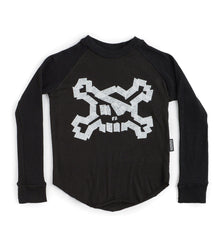 Kid | Masking Tape Skull Shirt | Black