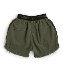 Kid | Airy Ruffled Shorts | Olive