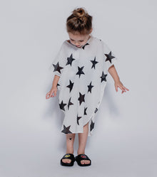 Kid | Star Voile Sleeveless Kaftan | Black