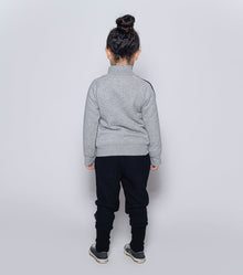 Kid | Sporty Zip Training Jacket | Heather Grey