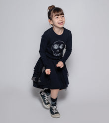 Kid | Dazed Skull Layered Dress | Black