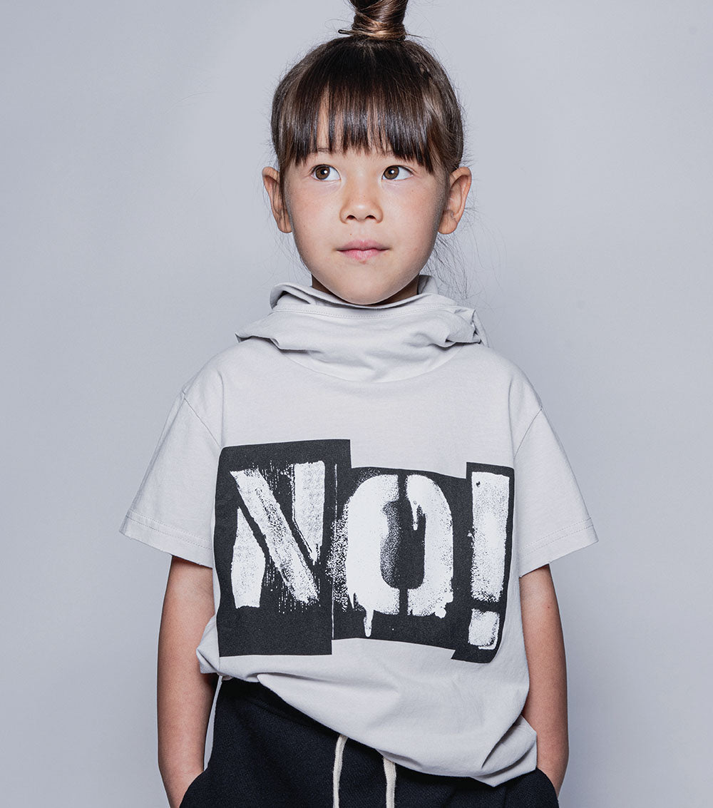 Kid | No! Ninja T-Shirt | Light Grey