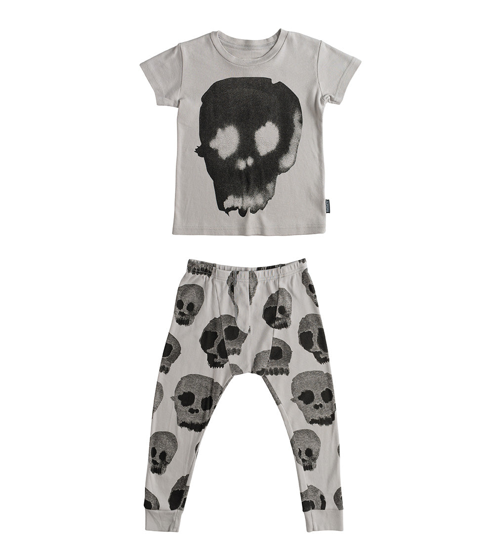 Kid | Water Skull Loungewear | Ice Grey