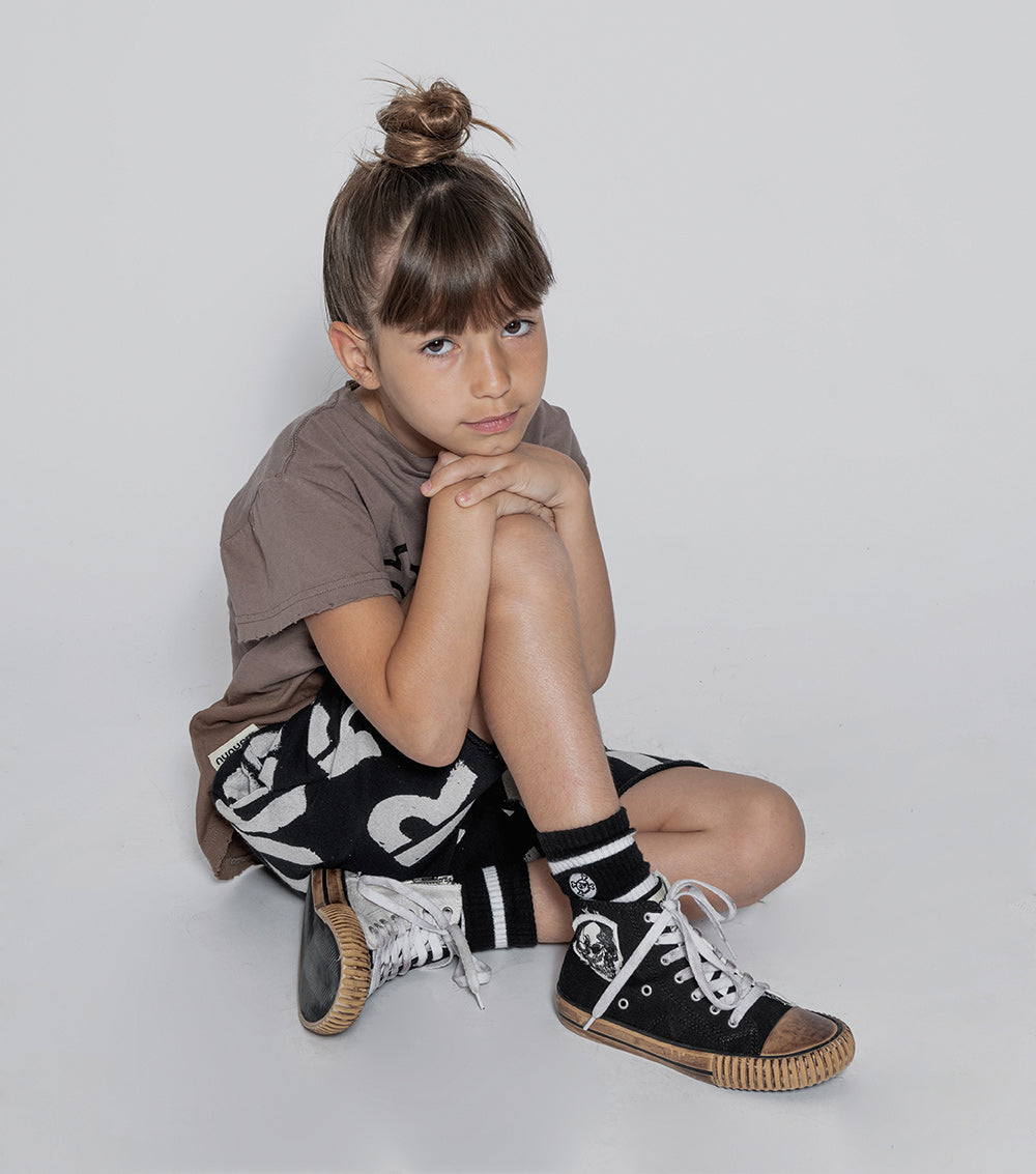 Kid | Gradient Skull T-Shirt | Earth Brown