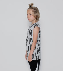 Kid | Abc Sleeveless Shirt | Ice Grey