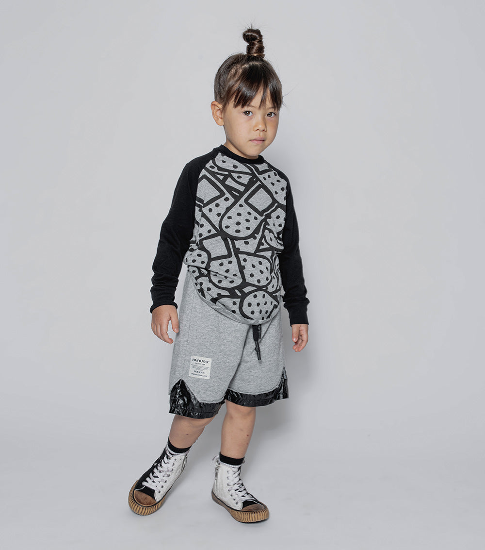 Kid | Bandaid Baseball Shirt | Heather Grey