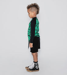 Kid | Bandaid Baseball Shirt | Moss Green