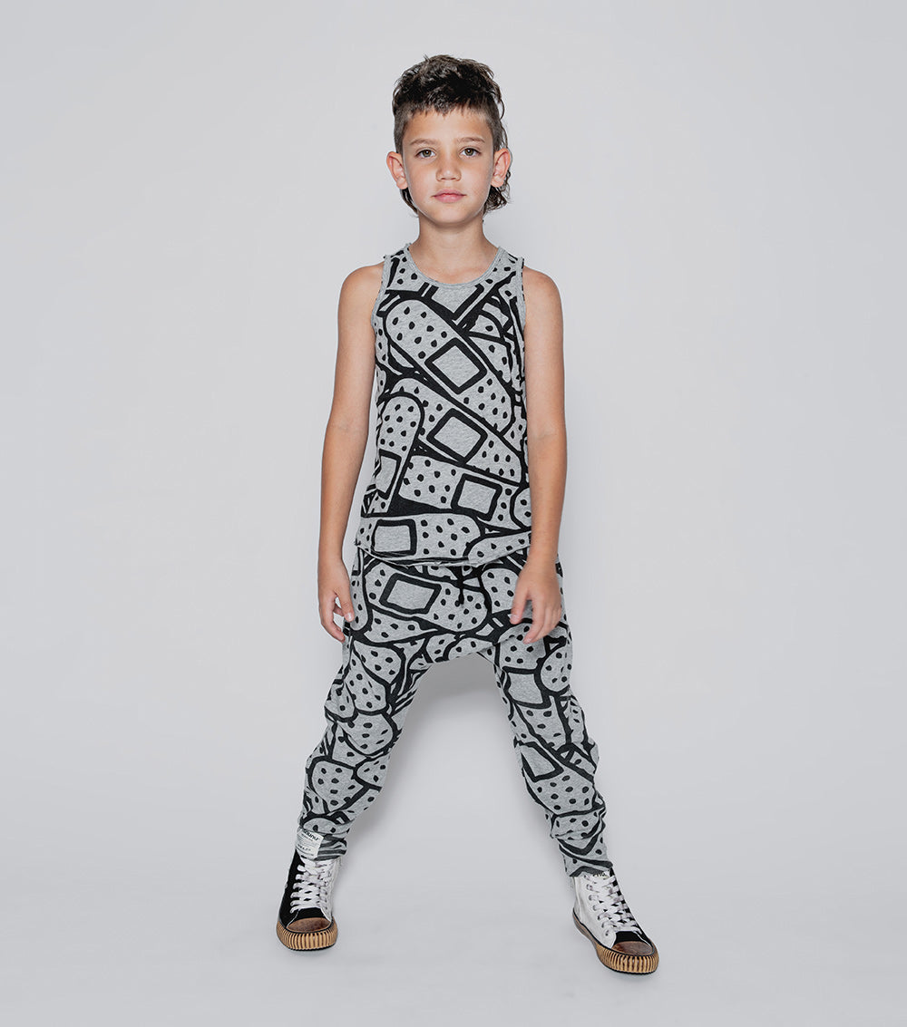 Kid | Light Bandaid Baggy Pants | Ice Grey