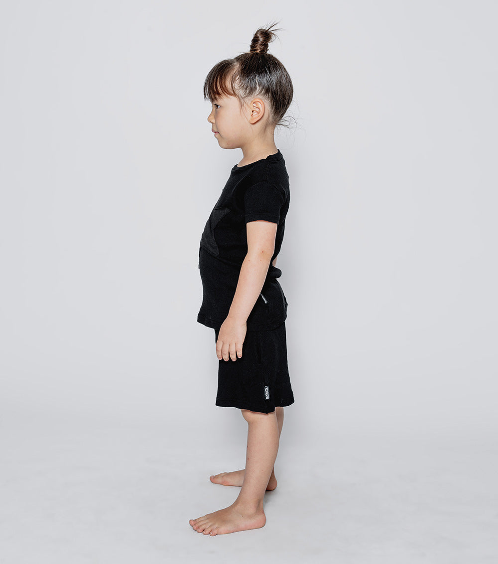 Kid | Star Patch Loungewear | Black
