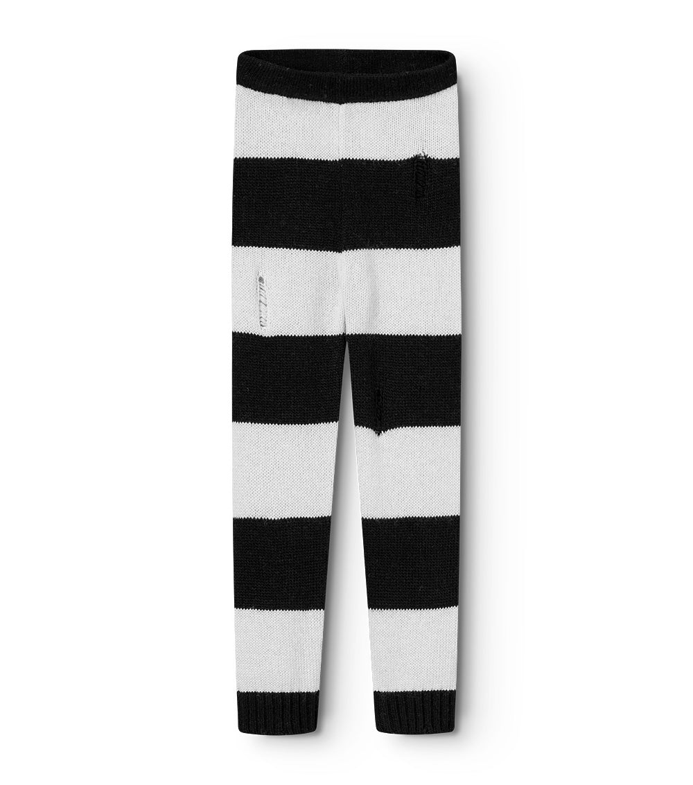 Kid | Knit Leggings | Black x White