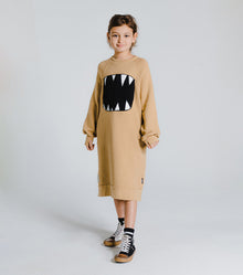 Kid | Fuzzy Roar A Dress | Mocha