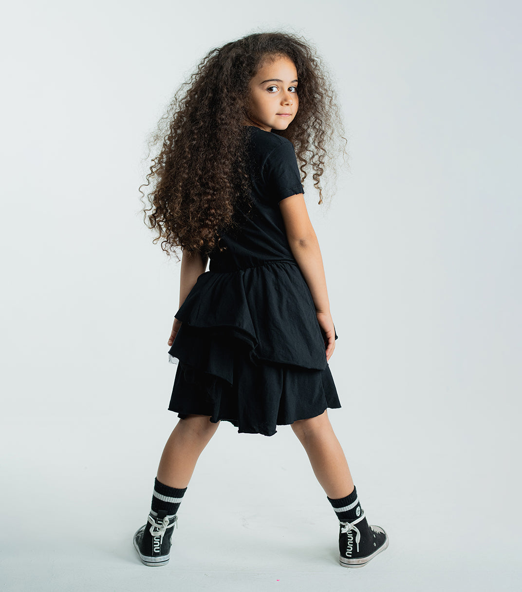 Kid | Layered Snake Dress | Black
