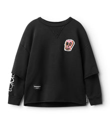 Kid | Dizzy Skull Towfer Sweatshirt | Black