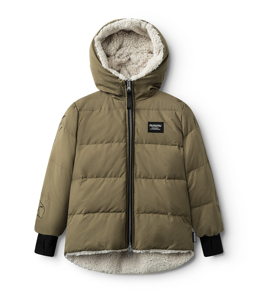 Kid | Reversible Sherpa Jacket | Olive