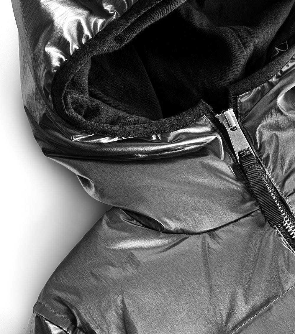 Kid | Moon Inked Down Jacket | Silver
