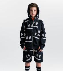 Unisex | Smirks Zip Hoodie | Black