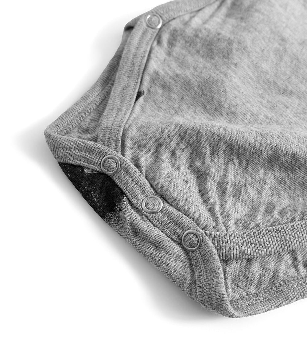 Newborn | Soft Faded Star Envelope Onesie | Heather Grey