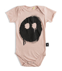 Newborn | Melting Mask Onesie | Powder Pink