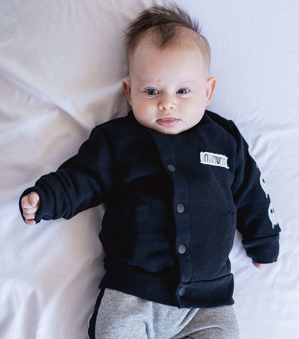 Newborn | Melting Masks Cardigan | Black