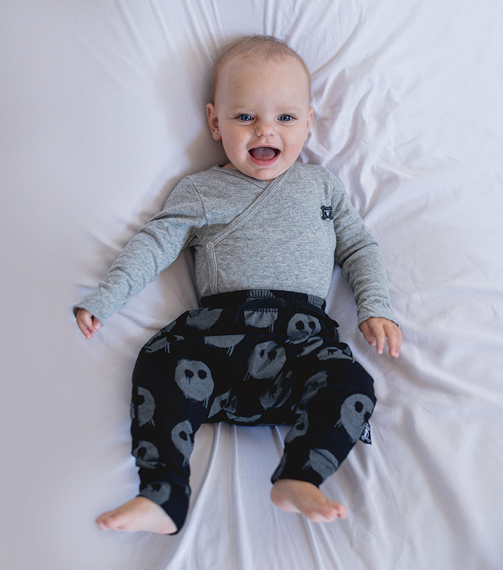 Newborn | Soft Masks Baggy Pants | Heather Grey