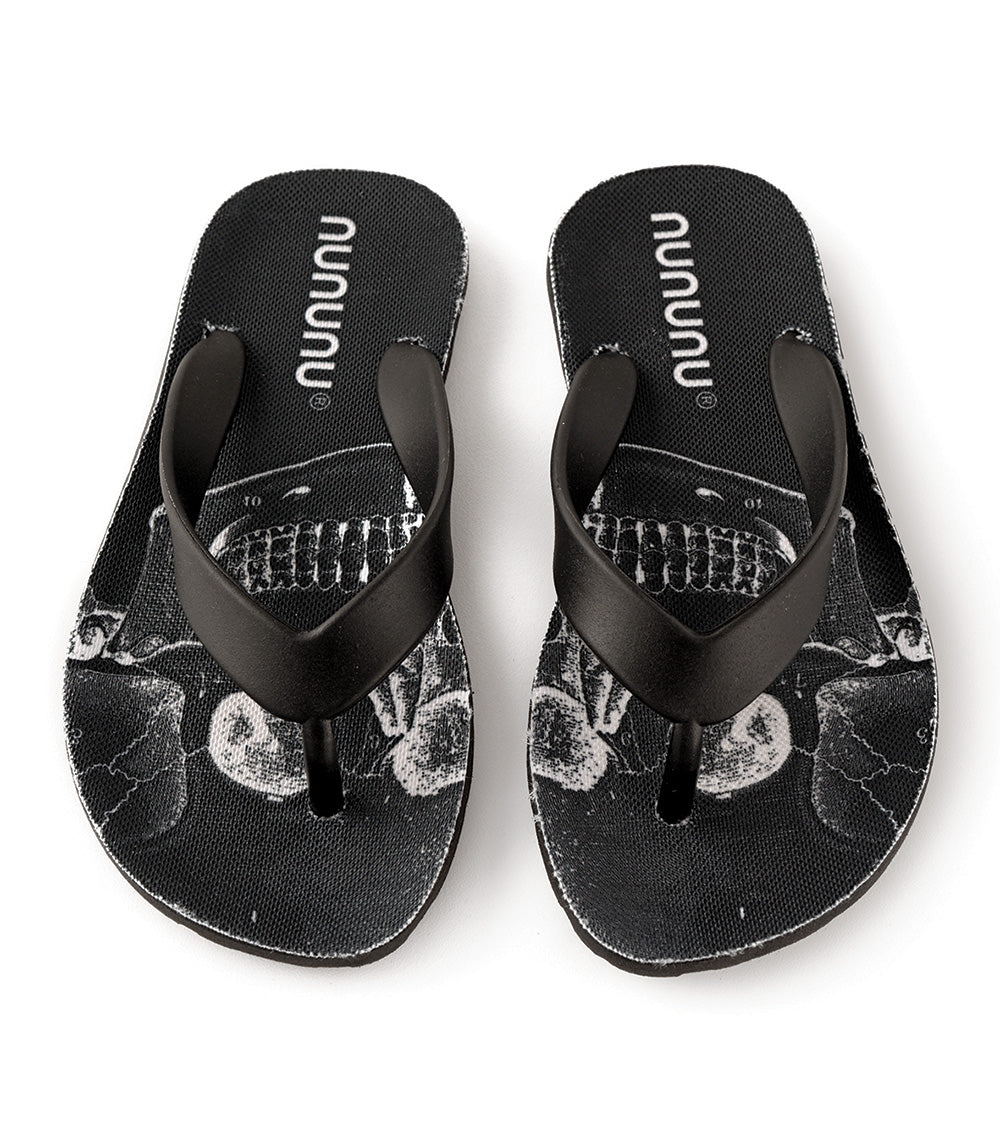 Kid | Skull Flip Flops | Black