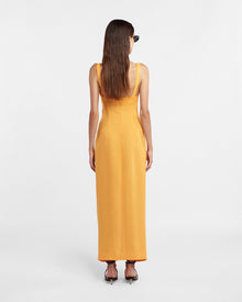 Womens | Kubra Ruched-Front Dress | Orange Pf23